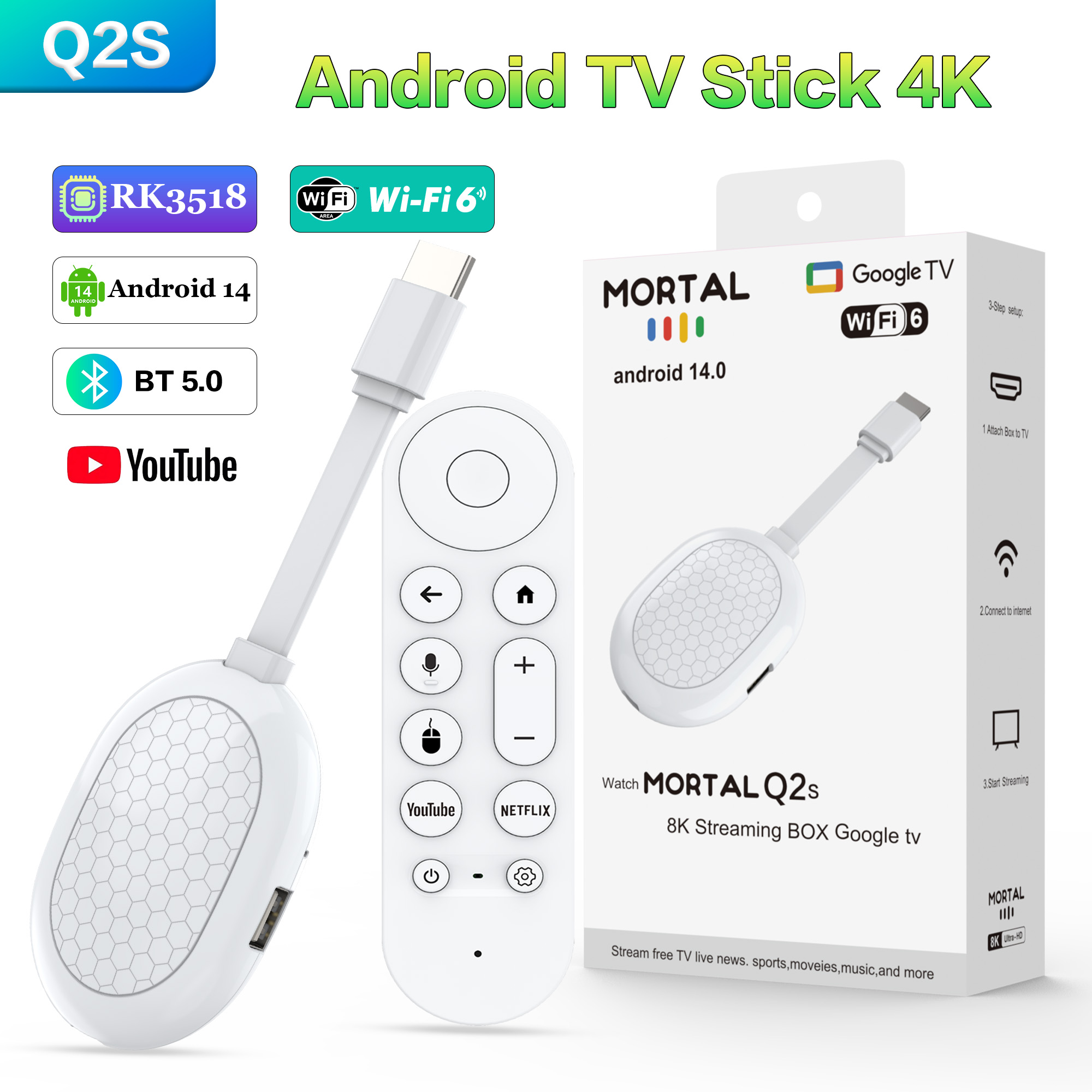 Новый смарт-ТВ-стик Q2S на And – обзор и цена 4K Media Player