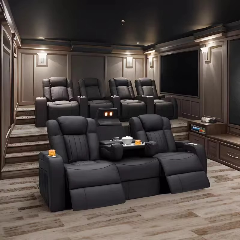 Комплекты кожаных диванов-рекл – обзор и цена Home Cinema Chairs