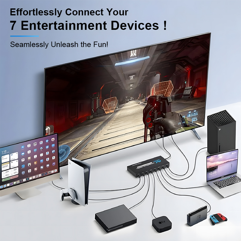 HDMI-переключатель 2.0, 7 вход – обзор и цена 4K Media Player