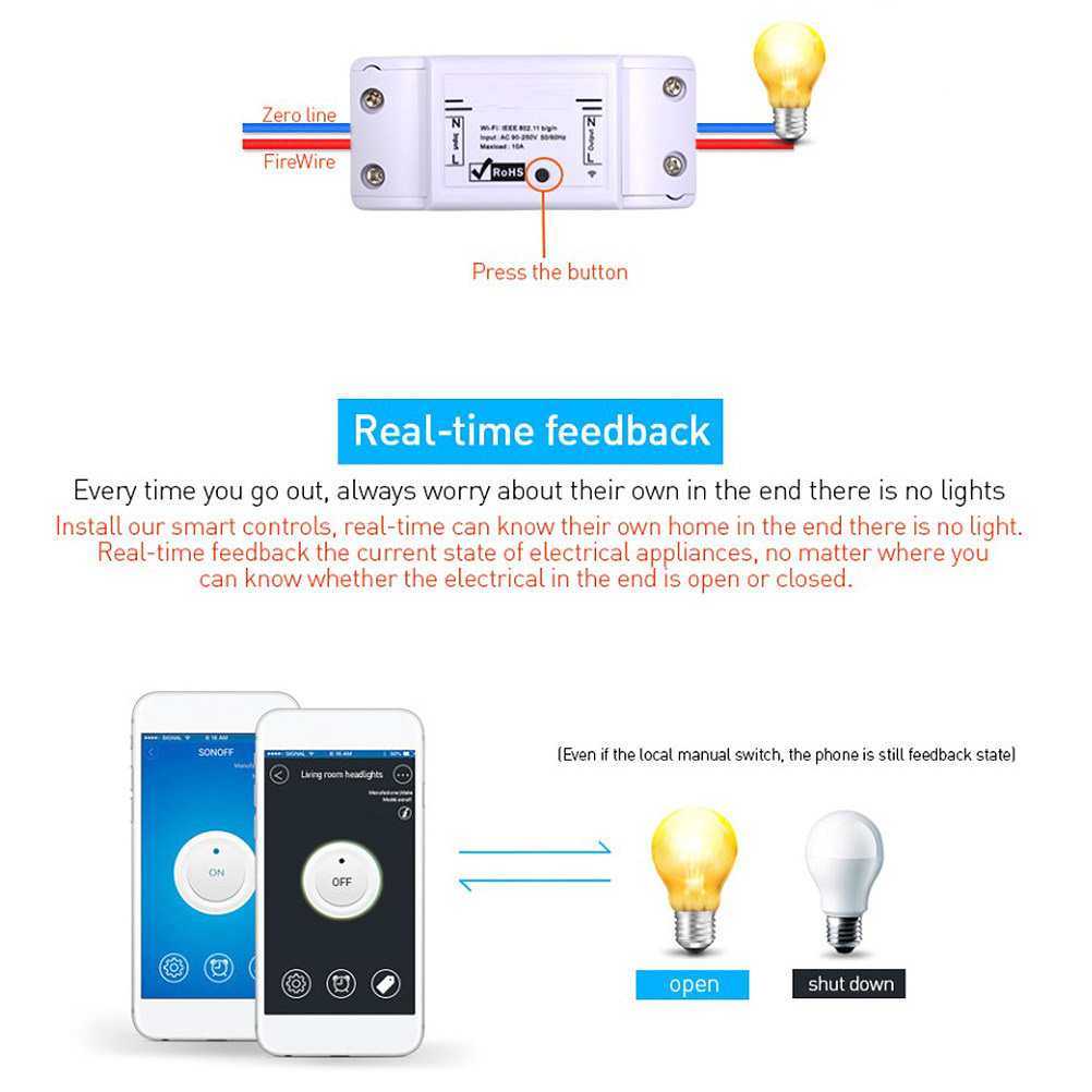 1 шт. Умный Wi-Fi-переключател – обзор и цена Universal Remote Control